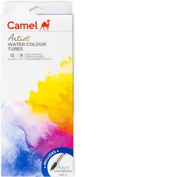Camel Artist Water Colour Tubes 12 Shades 9ml each